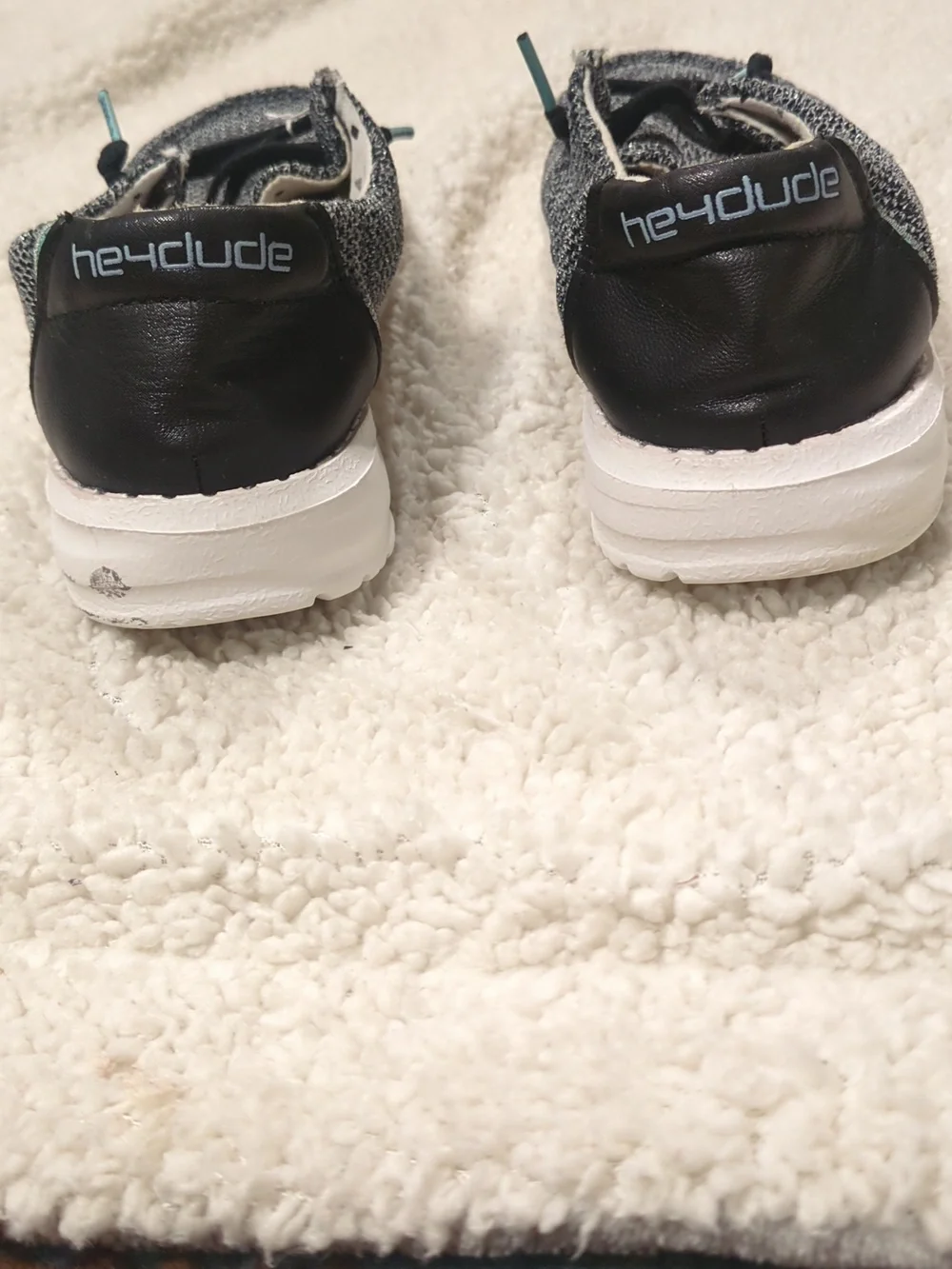 Hey Dude Wendy Sox Slip-On Shoes Black Sparkle Size 7 Lightweight Comfort